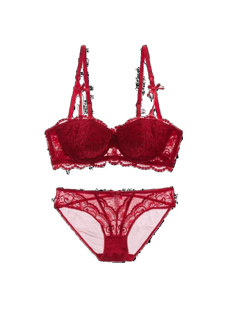 MOYISU French Victoria's Thin Cup Bralette Small Bust Adjustable Push Up | Breathable Tushy Bra | Summer Sexy & Girlish Lingerie