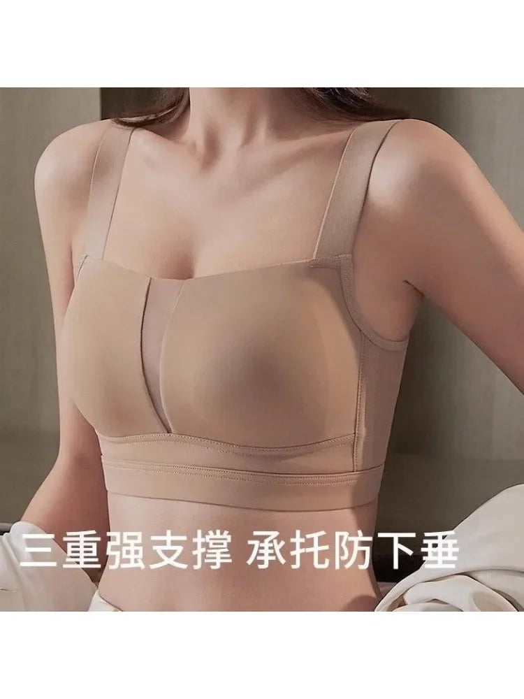 MOYISU Minimizer Bras for DD+ Cups - Wireless Plus Size Anti-Sag Adjustable Bralette Seamless Support CA Sizing Large Bust Women