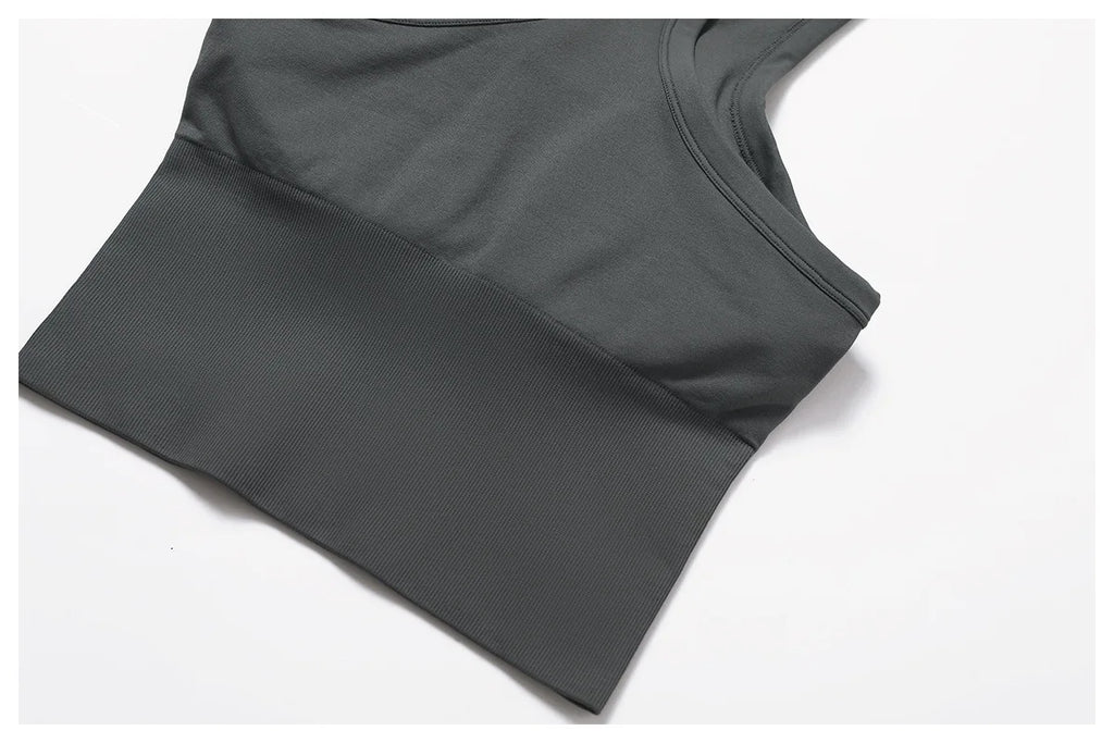 Women Tops Breathable Sports Bra Absorb Sweat Shockproof Padded Gym Clothes Running Fitness Seamless Yoga Sports Bra Underwear