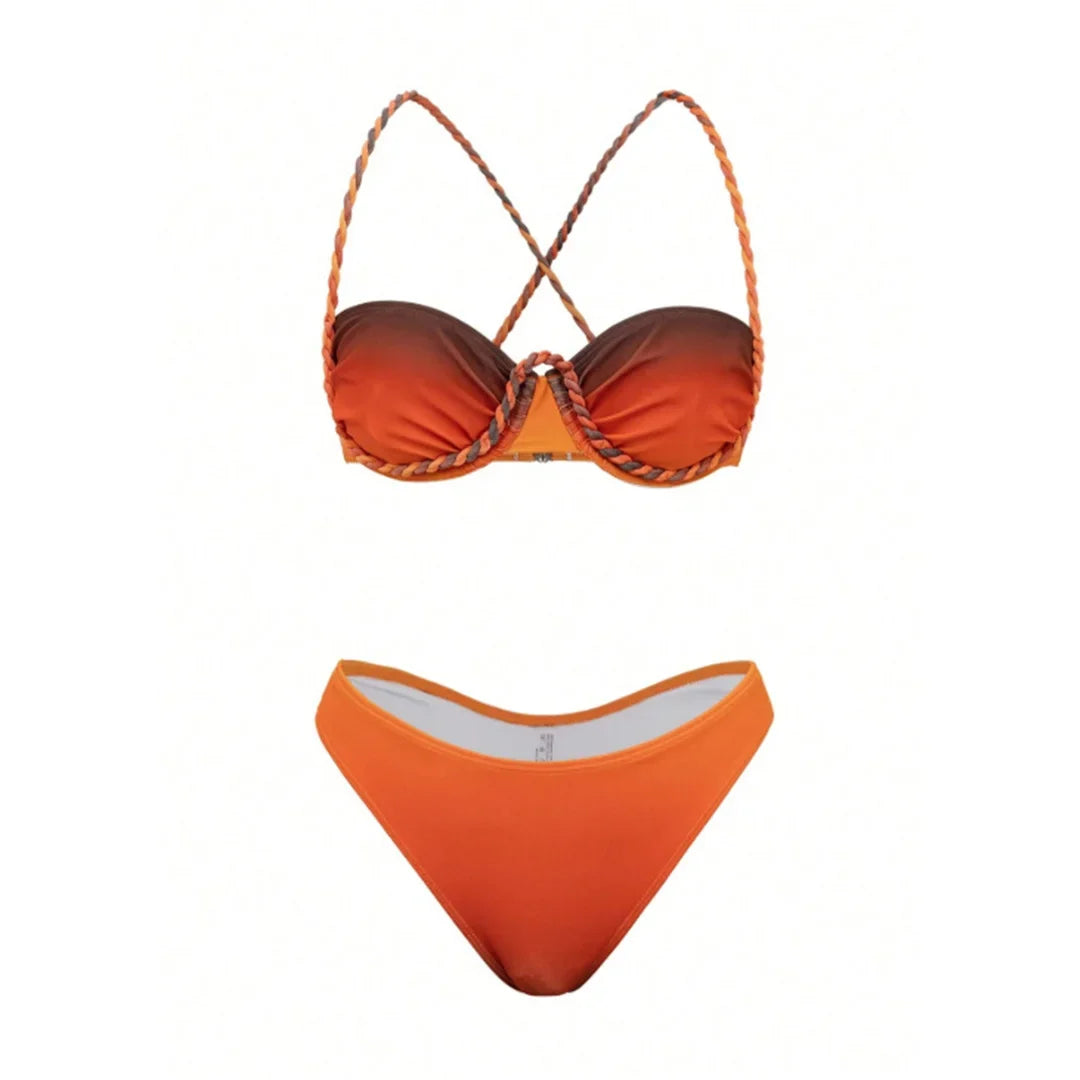 S - XL 3PCS With Skirt Underwired Bikini Female Swimsuit Women Swimwear Bather Bathing Suit Swim Three-pieces Bikini set K8080