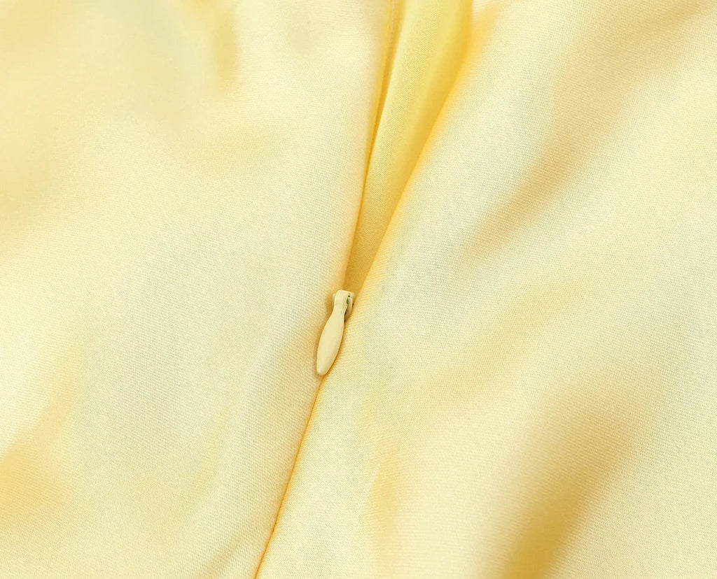 Foridol V Neck Backless Satin Long Dress Women Sexy Beach New in Maxi Summer Dress Spaghetti Strap Yellow Party Vestidos 2025