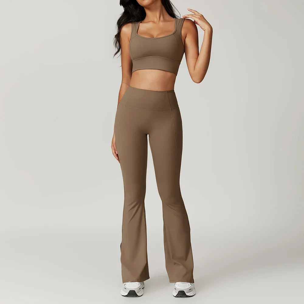 2 Pieces Yoga Suit Women Sexy Tight-Fitting Fitness Sports Set Gym Bra Elasticity High Waist Leggings Female Athletic Wear 8793