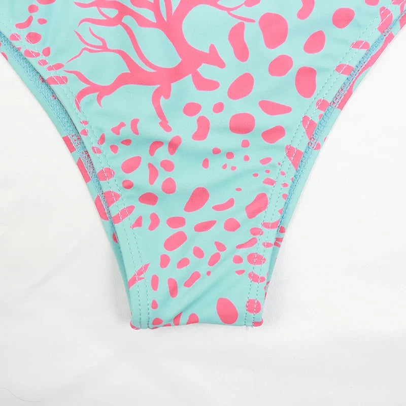 TW Sexy High Waist One Piece Swimsuit Women V Neck 2024 Long Sleeve Bathing Suit Brazilian Swimwear Monokini Summer Beachwear