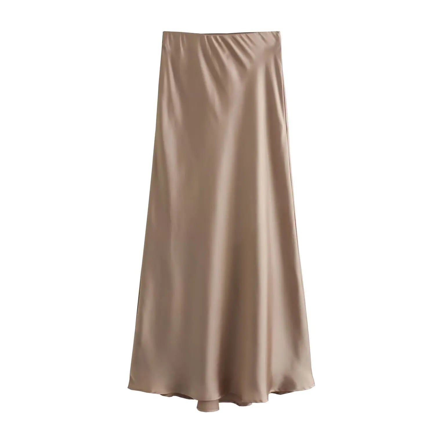 Foridol Autumn Winter Burgundy Satin Skirt Women Party Silk Skirt High Waist Straight Long Faldas Mujer Christmas Skirt