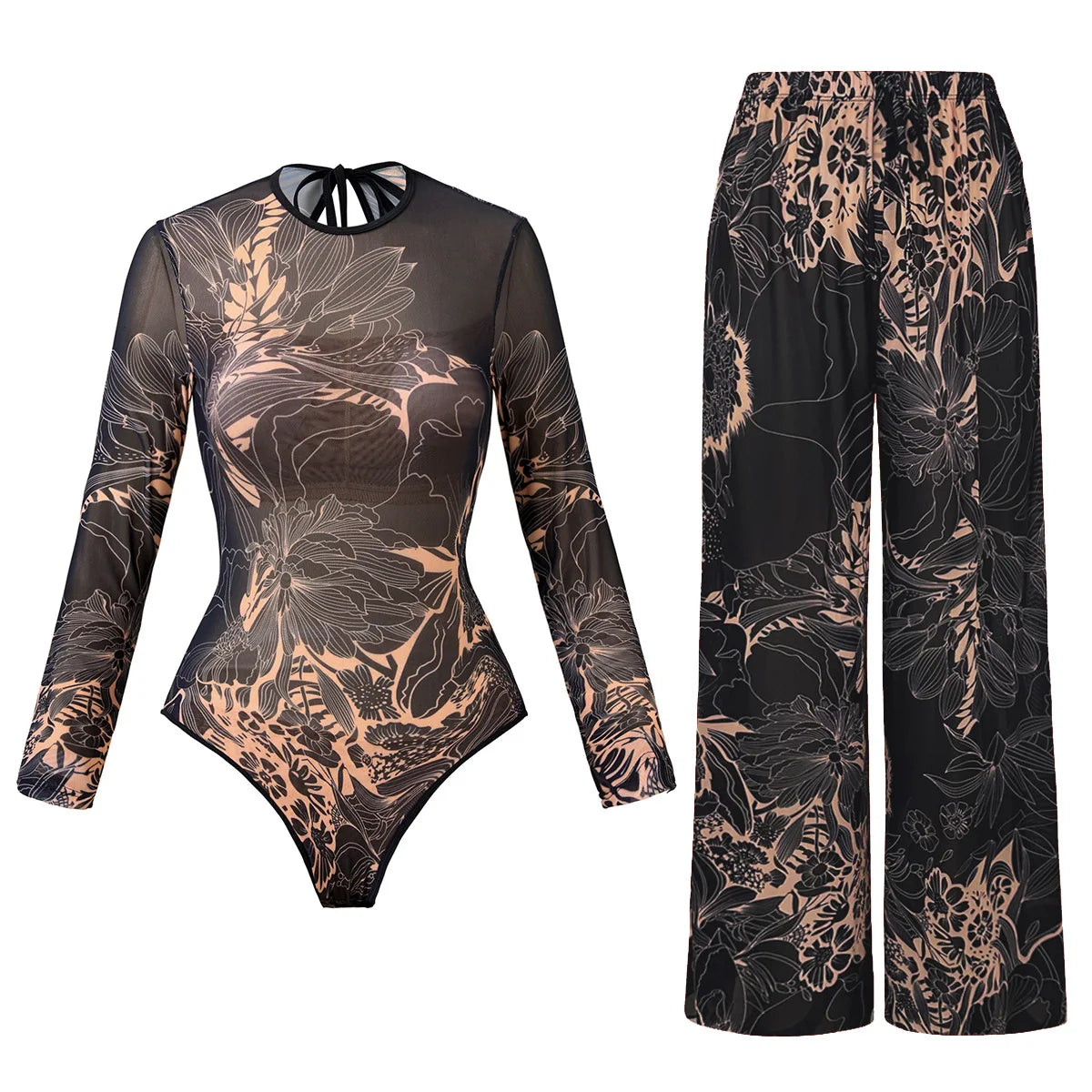 2026 Glamorous Multicolor Swimwear with Unique Pattern High-Cut Legs Perfect for Beach Wear Pool Parties Summer Getaway Vacation