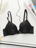 Women's sexy embroidered lace bra with breathable steel rims gathered push ups adjustable shoulder straps comfortable bra U037