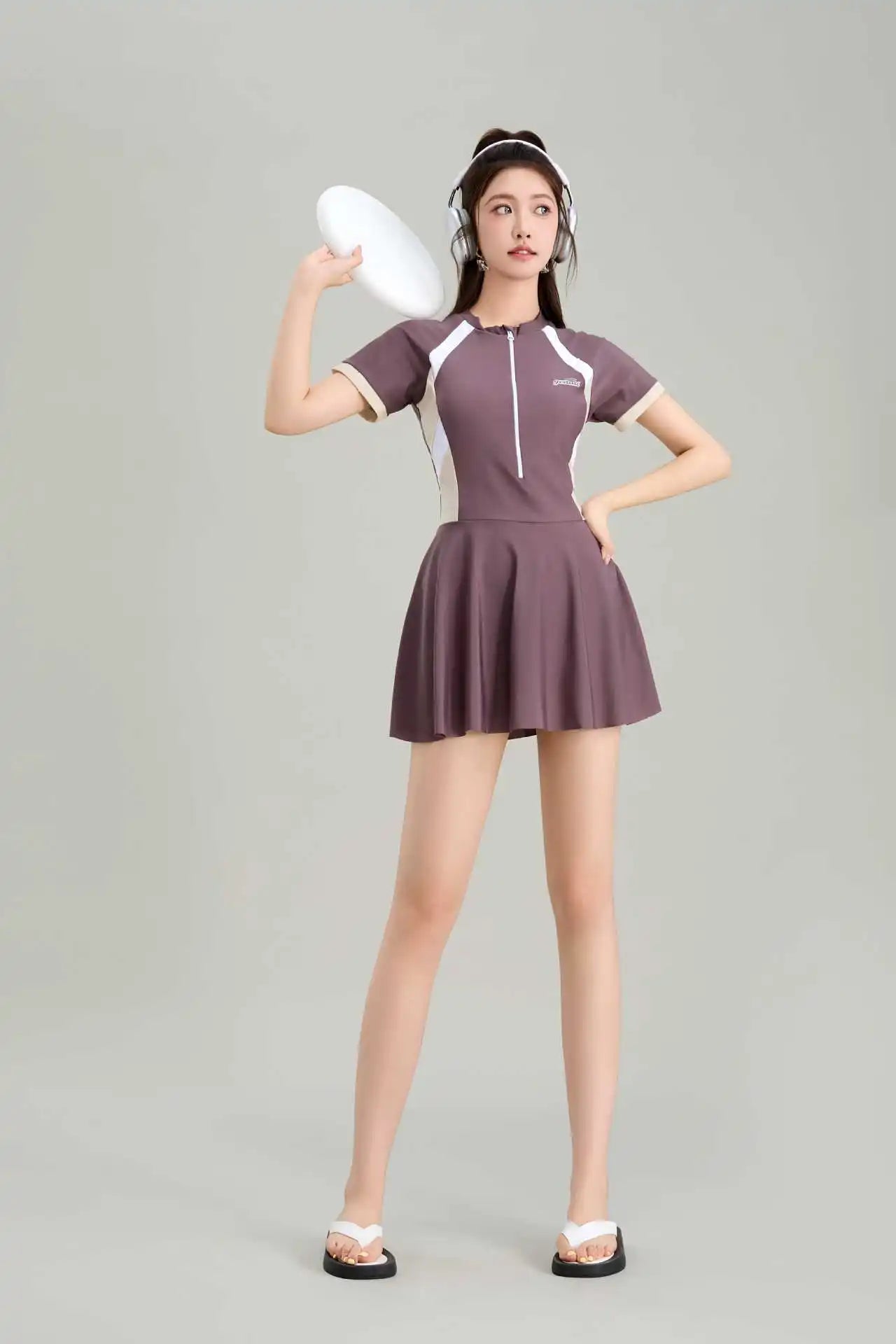 New Swimsuit for Women, Slightly Overweight, Plus Size Jumpsuit Style, Conservative and Slimming, Hot Spring Swimsuit Wholesale