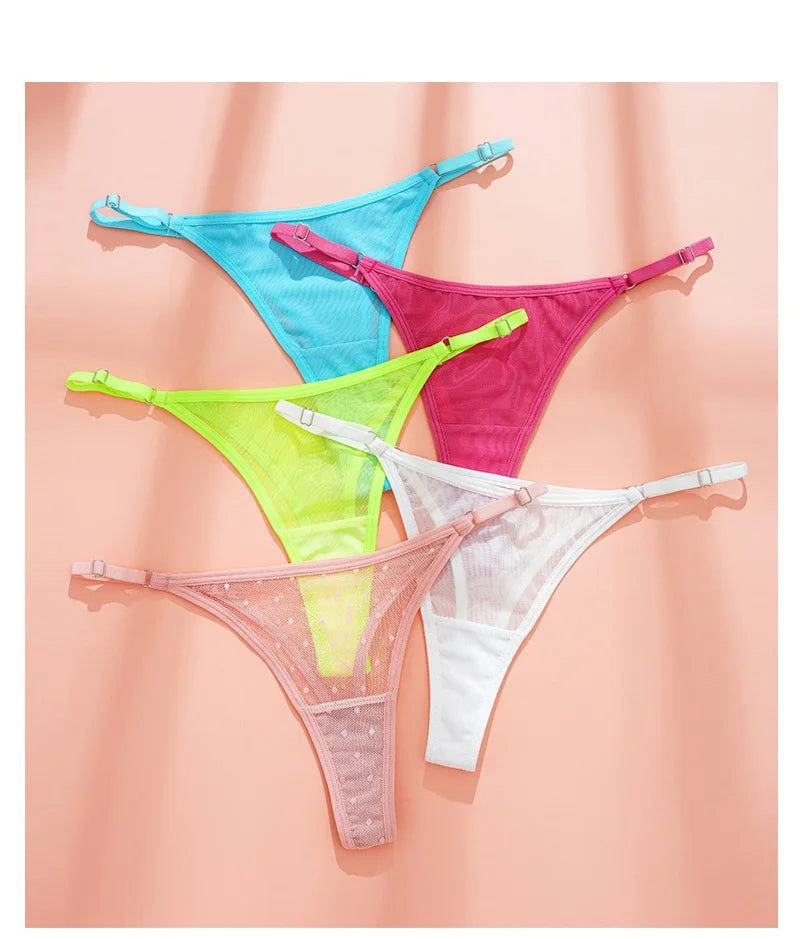 Sexy Girls G String Lace Panties Women Briefs Hollow Out Transparent Thong Thin Underwear Female Low Waist Lingerie Size S-XL