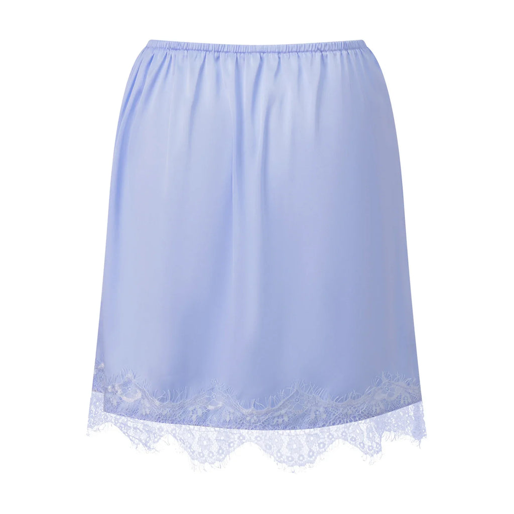 Womens Casual Stylish High Waist Short Skirts olid Color Satin Lace Trim Mini Skirt for Daily Life Club Party and More