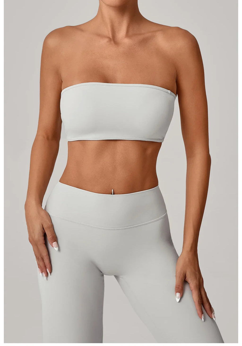 Women Strapless Sports Bra Gym Top Quick-Drying Yoga Clothes Women Tube Top Fitness Chest Wrap Underwear Workout Bra Female