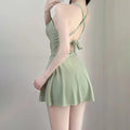 Summer New Women's One-piece Swimsuit, with Exposed Back, Slim and Sexy, Collection of Fairy Style Hot Spring Swimsuits