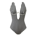 S - XL V shape Wire Striped Women Swimwear One Piece Swimsuit  Female V-bar Underwired Bather Bathing Suit Swim Monokini V472
