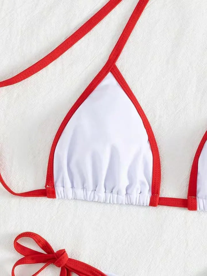 2026 Sexy Contrast Color Separates Micro Bikini Women's Swimsuit Female Swimwear Mini Thong Bikinis Set Two-piece Bathing Suit