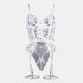 Toucheart Lace Sexy Skinny Babydoll Bodysuit Embroidery Erotic Private Adult Suit Solid Color Patchwork High Waisted Sexy Set