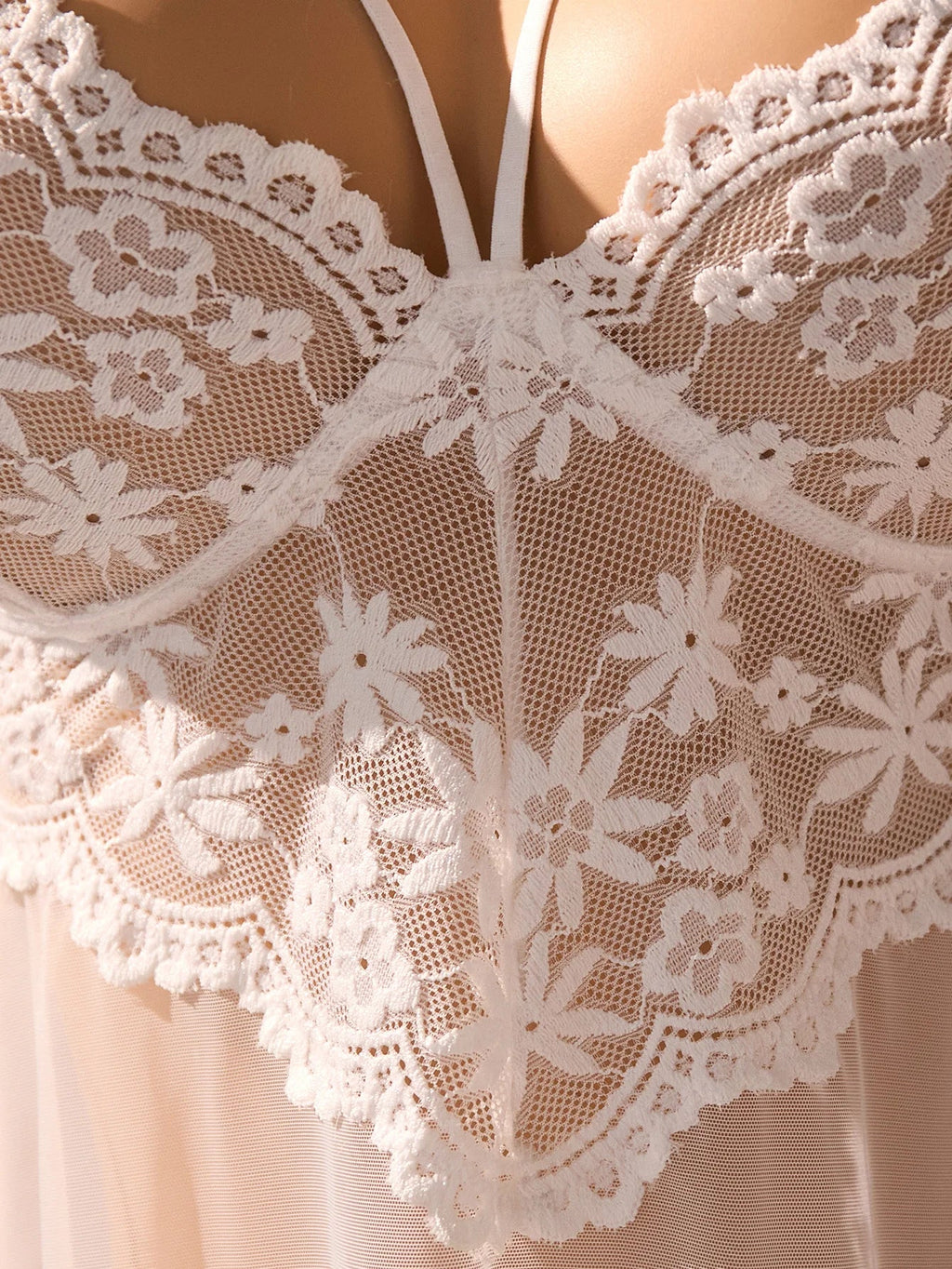 White Sexy Women's Underwear: Laceless Panties with Cutouts, Sexy Halter Dresses, Female Erotic Wear, Naughty Pajamas ZA825096