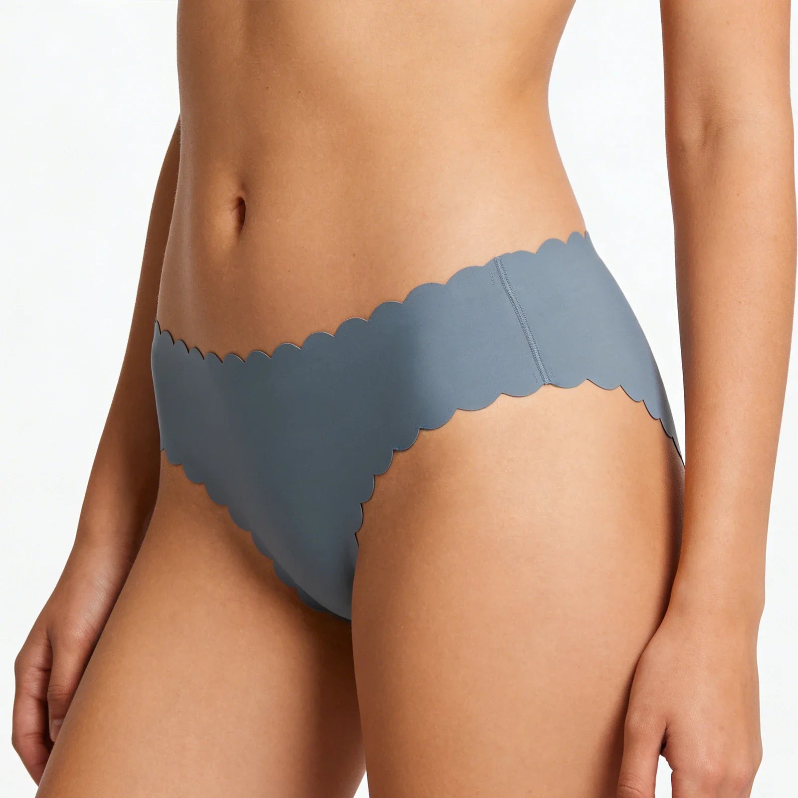 Women Hot Sexy Thongs High Waist Seamless Underwear Breathable Comfort Briefs Panties Female S-2XL Wave Edge