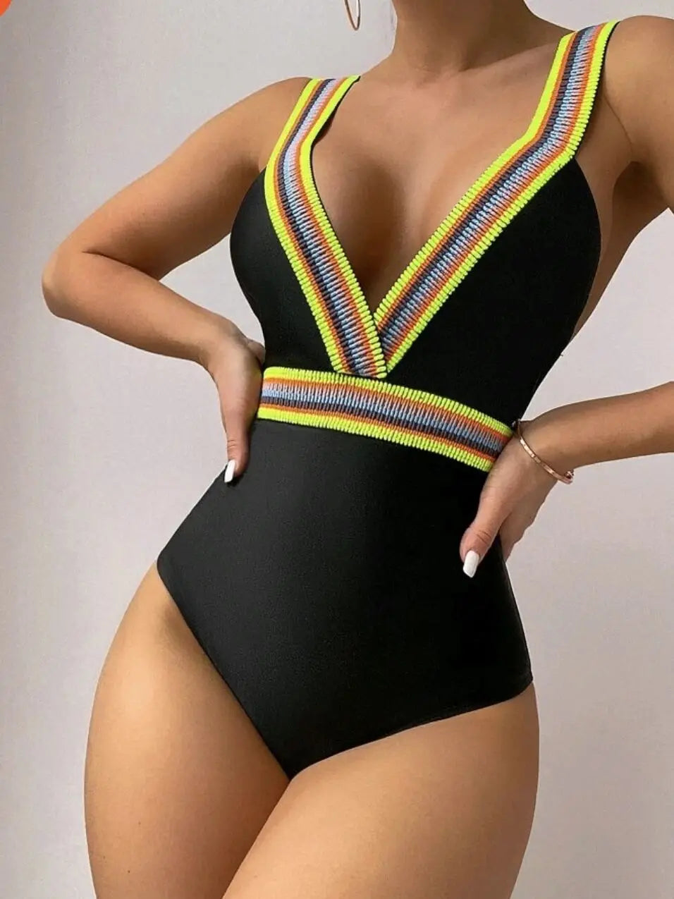 2026 Black Swimsuit One Piece Solid Sexy Swimwear Women Bathing Suit Female Padded Monokini Swimming Summer Beachwear Bodysuit