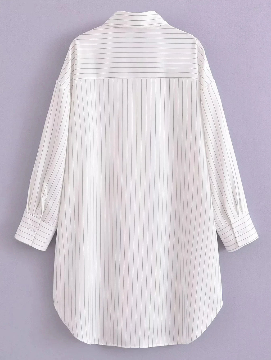 Foridol White Stripe Shirt Dress Women Autumn Spring Slit Casual Oversize Single Breasted Turn Down Collar Short Summer Dress