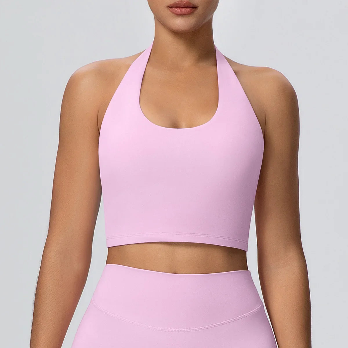 Sexy Gym Women's Sports Bra Breathable Hanging Neck Backless Sports Bra Women's Comfortable Exercise Pilates Training Yoga Top
