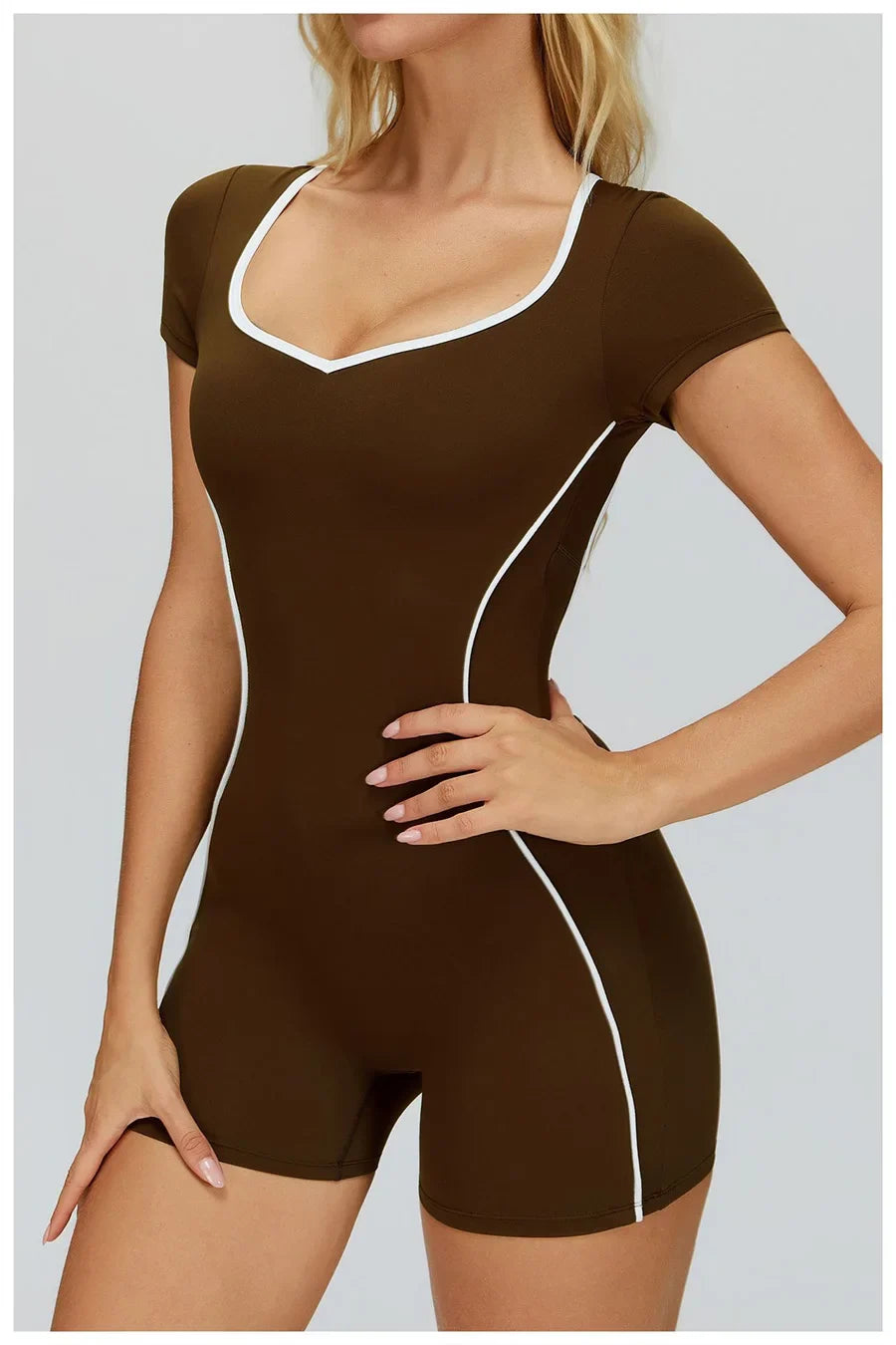 New Jumpsuit Yoga Shorts Backless Hollow Fitness Sportswear Workout Leggings One Piece Suits Sports Bodysuit Gym Women Clothes