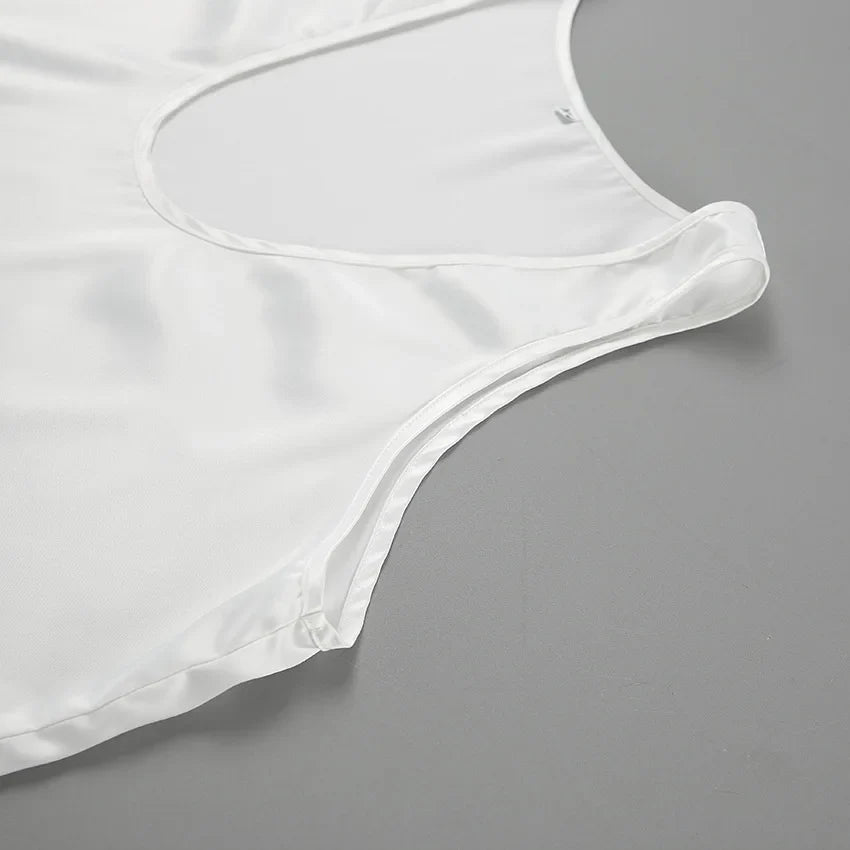 Light Luxury Comfortable Women U-neck Vest Top 2025 Spring and Summer Girls Breathable Soft Satin Lining Sleeveless Inside Top