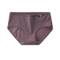 1 Pack Women's Ribbed Cotton Panties Stretchy Mid Rise Underwear Sexy Lingerie Breathable Japanese Style Multicolor Briefs M-XL