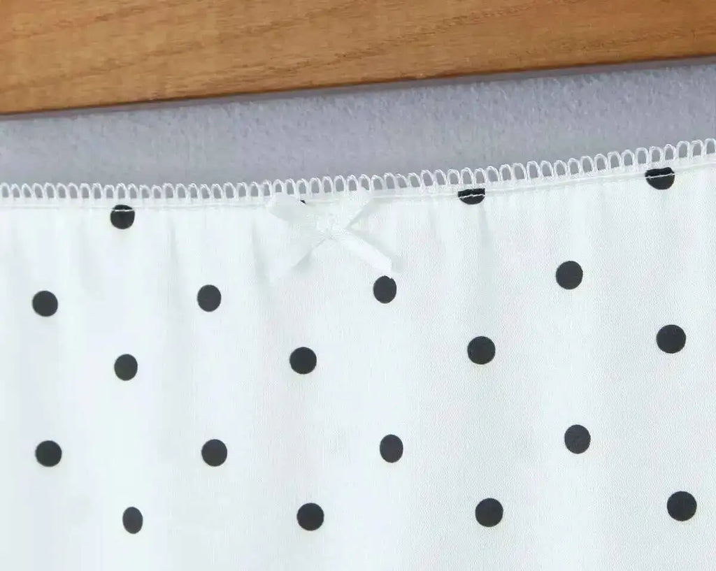 2026 Women Vintage Black White Polka Dot A-line Knee Length Skirt Sexy Low Waist Holiday Summer Skirts Slim Mini Skirts J7L2