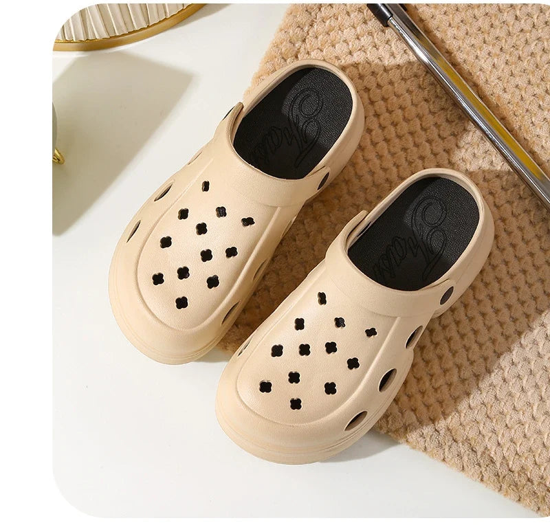 Women Platform Slippers Fashion Clogs Soft EVA Summer High Heel Shoes Thick Sole Female Street Wedges Sandals Home Beach Slides