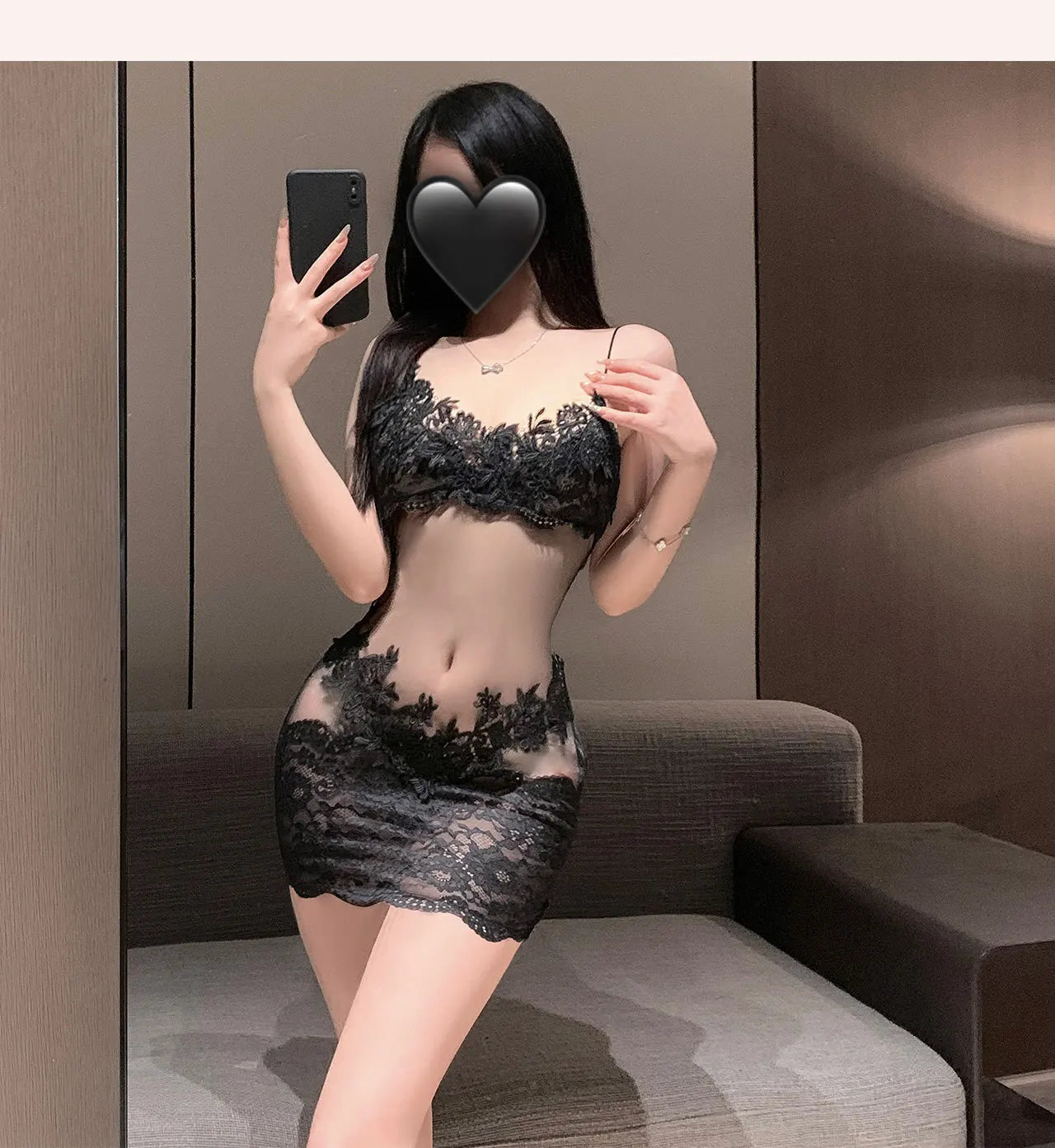 Sexy Lace Transparent Bodycon Dress Pure Desire Flower Embroidered Dress For Women Backless Deep V Suspenders Sleeveless NHSV