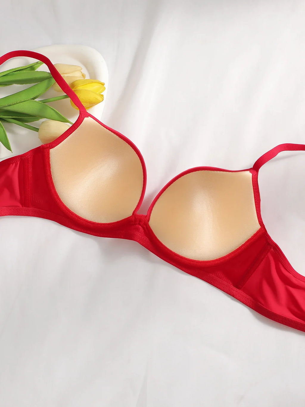 Women's sexy embroidered lace lingerie set with steel rims adjustable shoulder straps comfortable bra set J2527