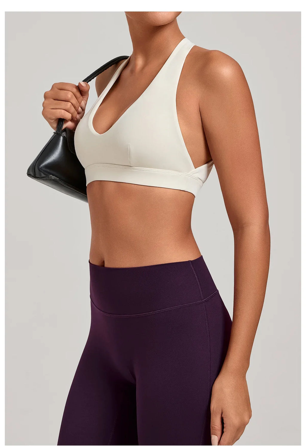 Sports Bra Gathered Neck Hanging Style Backless Tight Yoga Bra Women's Top Fitness Outdoorsports Pilates Training Gym Workout