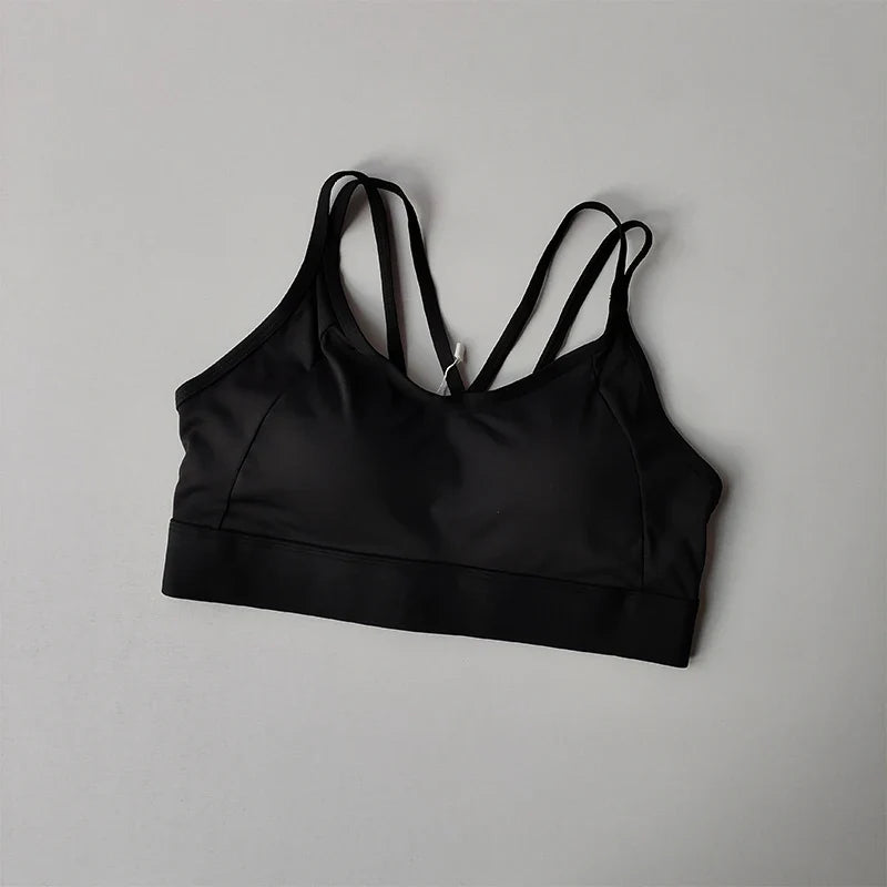 Women's Summer Shock-absorbing Running Yoga Tank Top with a Beautiful Contrasting Sports Bra and a Professional Pilates Bra