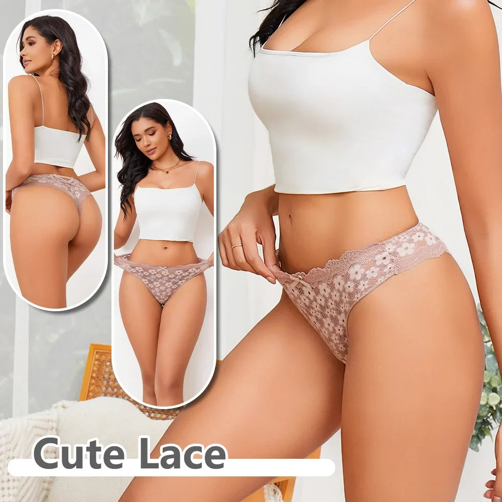 1Pcs Women Cotton Lingerie Sexy Thong Soft Fashion Panties Femme Design Underwear Pantys Underpant Lingerie Lace Intimates S-XL