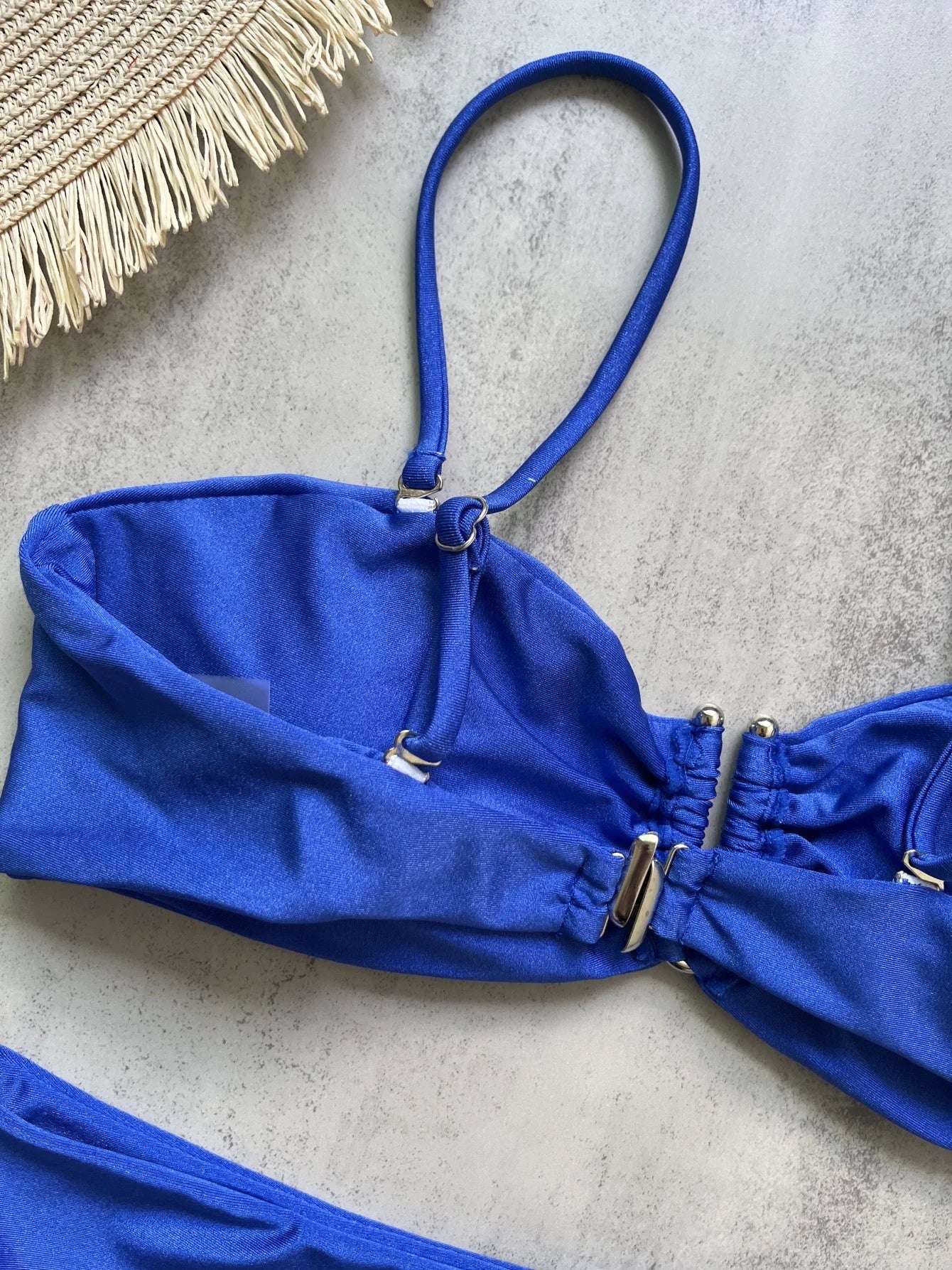 Shiny Sparkling U Shaped Female Swimsuit High Waist Bikini Women Swimwear Two-pieces Bikini Set Pool Bathing Suit Swim Beachwear