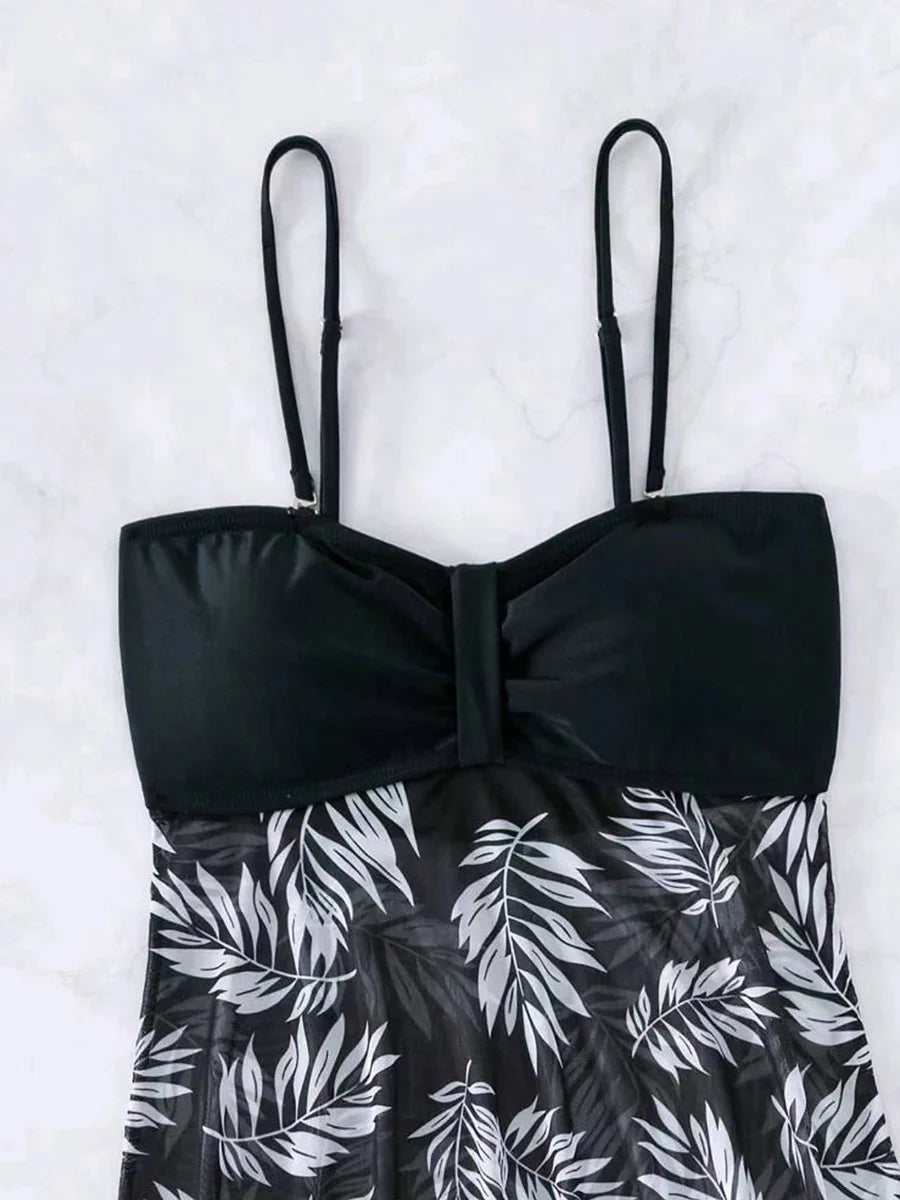 2026 Short Dress Tankini With Shorts Swimsuit Women Swimwear Female Padded Printed Bathing Swim Suit Swimming Beachwear Summer