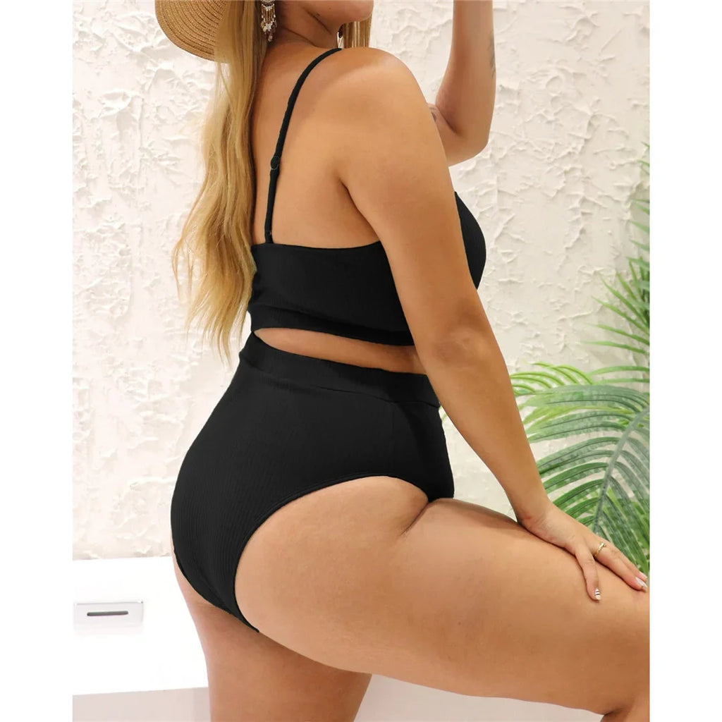 0XL - 4XL 7 Colors Bikini Plus Size Large Size Swimwear Women Swimsuit Female Two-Pieces Bikini Set Bather Bathing Suit V3774B
