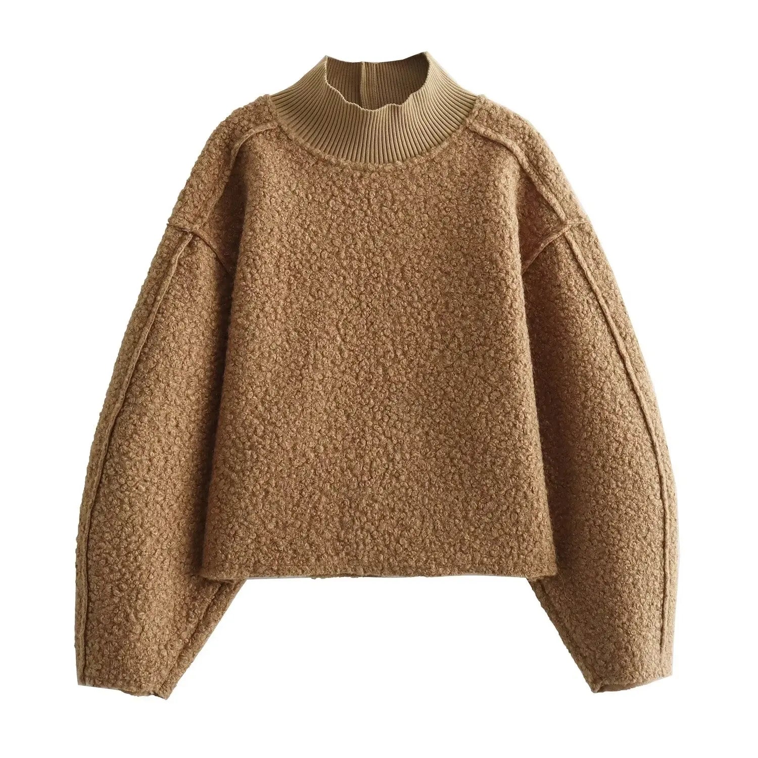 Foridol Turtleneck Fluffy Hoodie for Women Autumn Casual Loose Pullovers Female Basic Fashion Winter Women's Sweatshirts