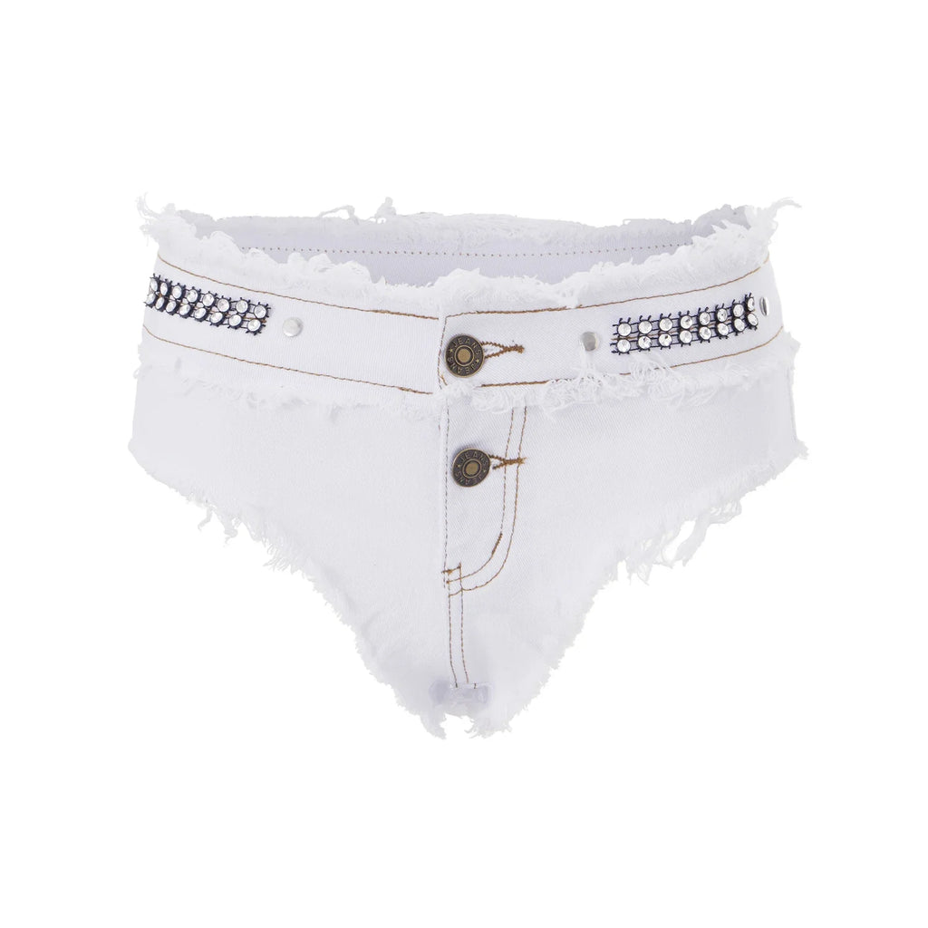 Womens Sexy Denim Shorts Summer Casual Ripped Hot Jeans Shorts Streetwear