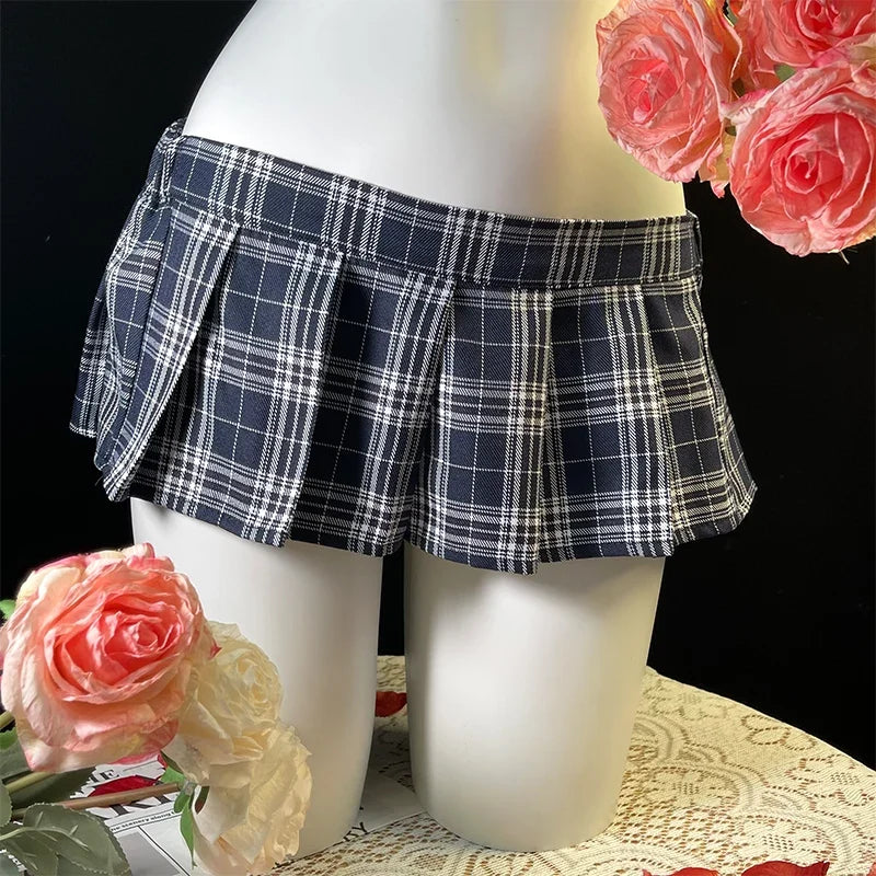 Sexy Lingerie Porno Babydoll Cekc Exotic Pajamas Women Teddy Sex Costumes Erotic Sexy Dress Hot Porn Mini Plaid Skirt Underwear