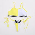 2026 Sexy Bikini Women Swimwear Swimsuit Push Up Striped Patchwork Bikini Set Bathing Suit Beach Bikini Female Biquinis Feminino