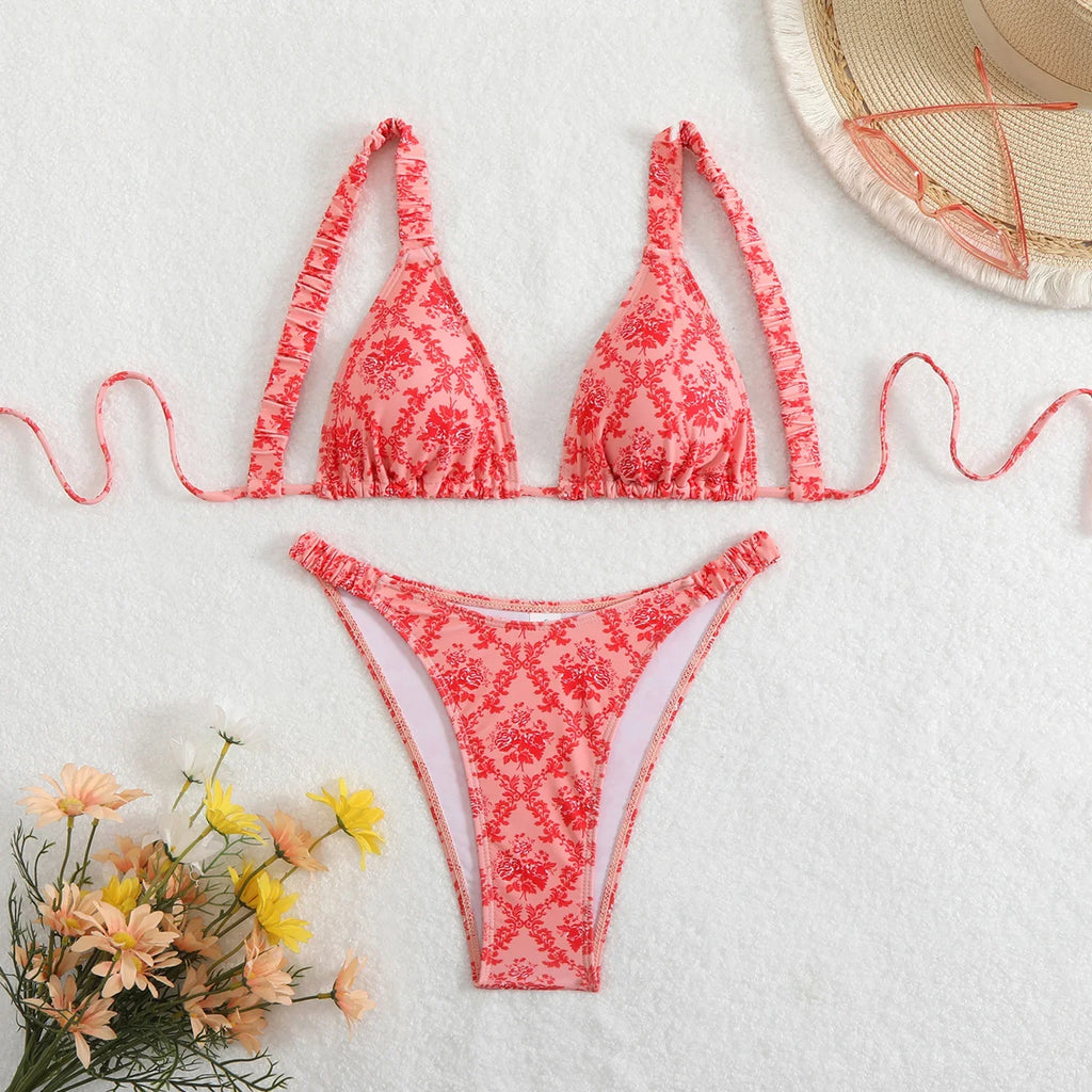2026 Triangle Strappy Bikini Women Sexy Swimwear Female Brazilian Swimsuit Bathers Bathing Swimming Swim Suit Beachwear Summer
