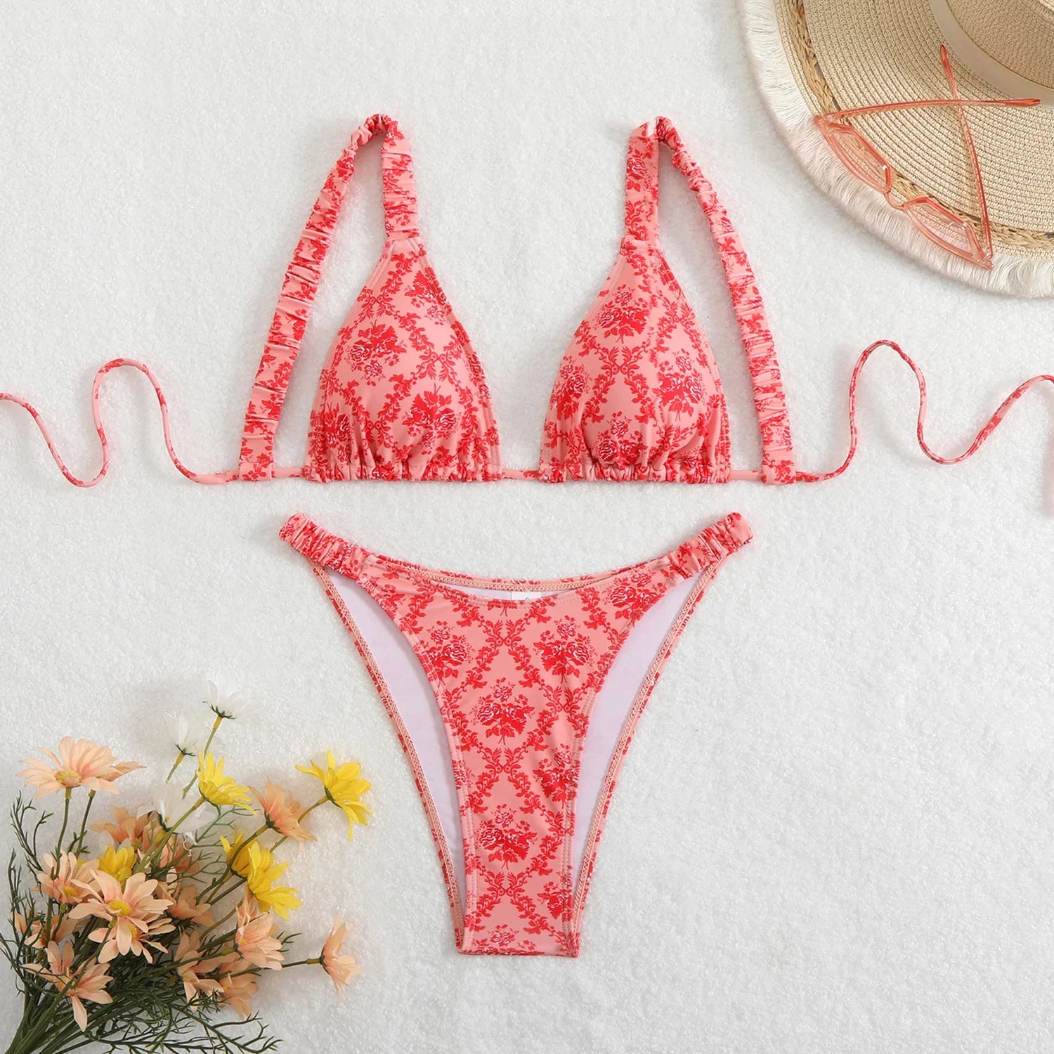 2026 Triangle Strappy Bikini Women Sexy Swimwear Female Brazilian Swimsuit Bathers Bathing Swimming Swim Suit Beachwear Summer