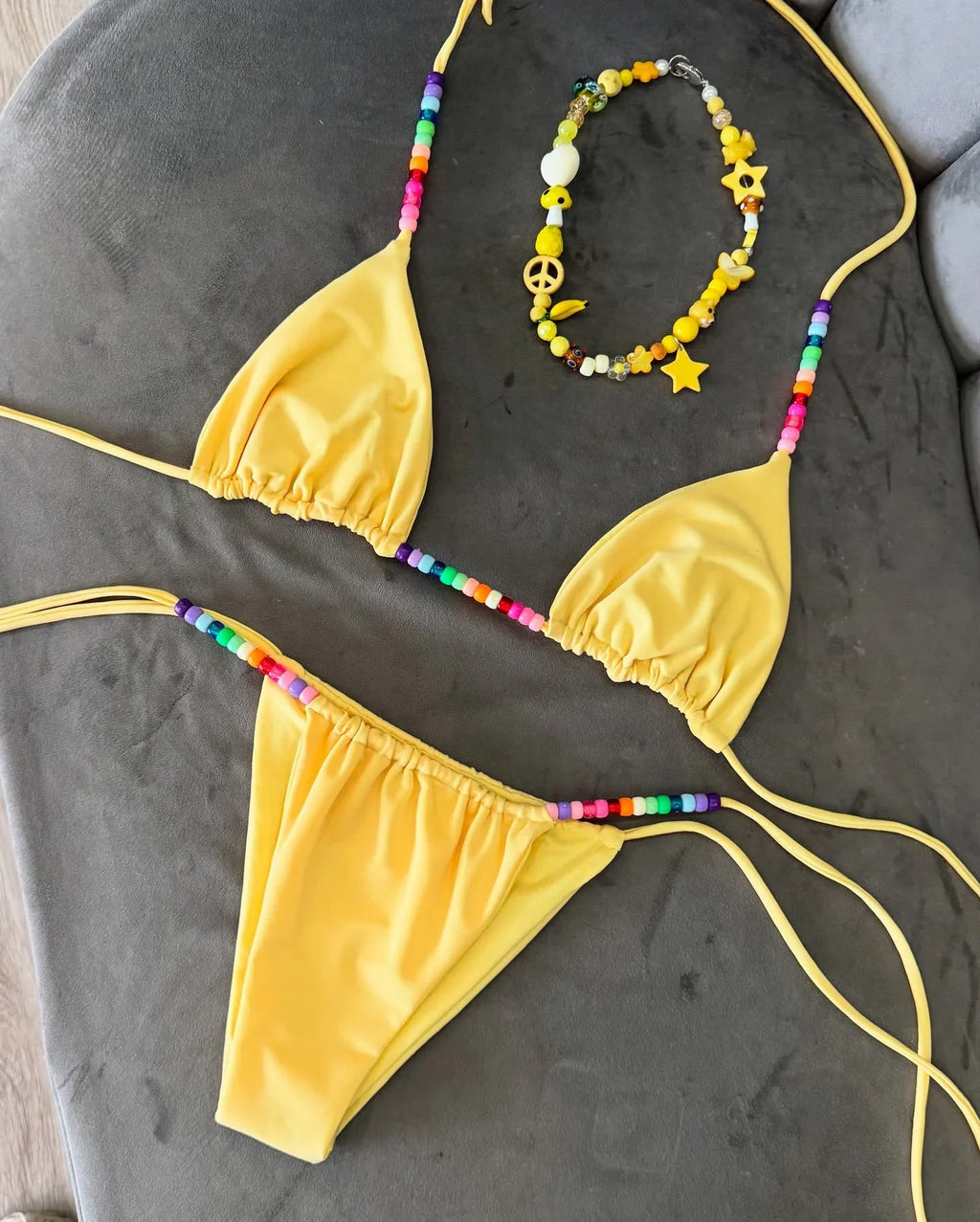 Micro Bikinis 2025 Push Up Women Swimsuits Sexy Swimwear Brazilian Bikini Set Solid Biquini Bead Swimsuit Summer Beachwear