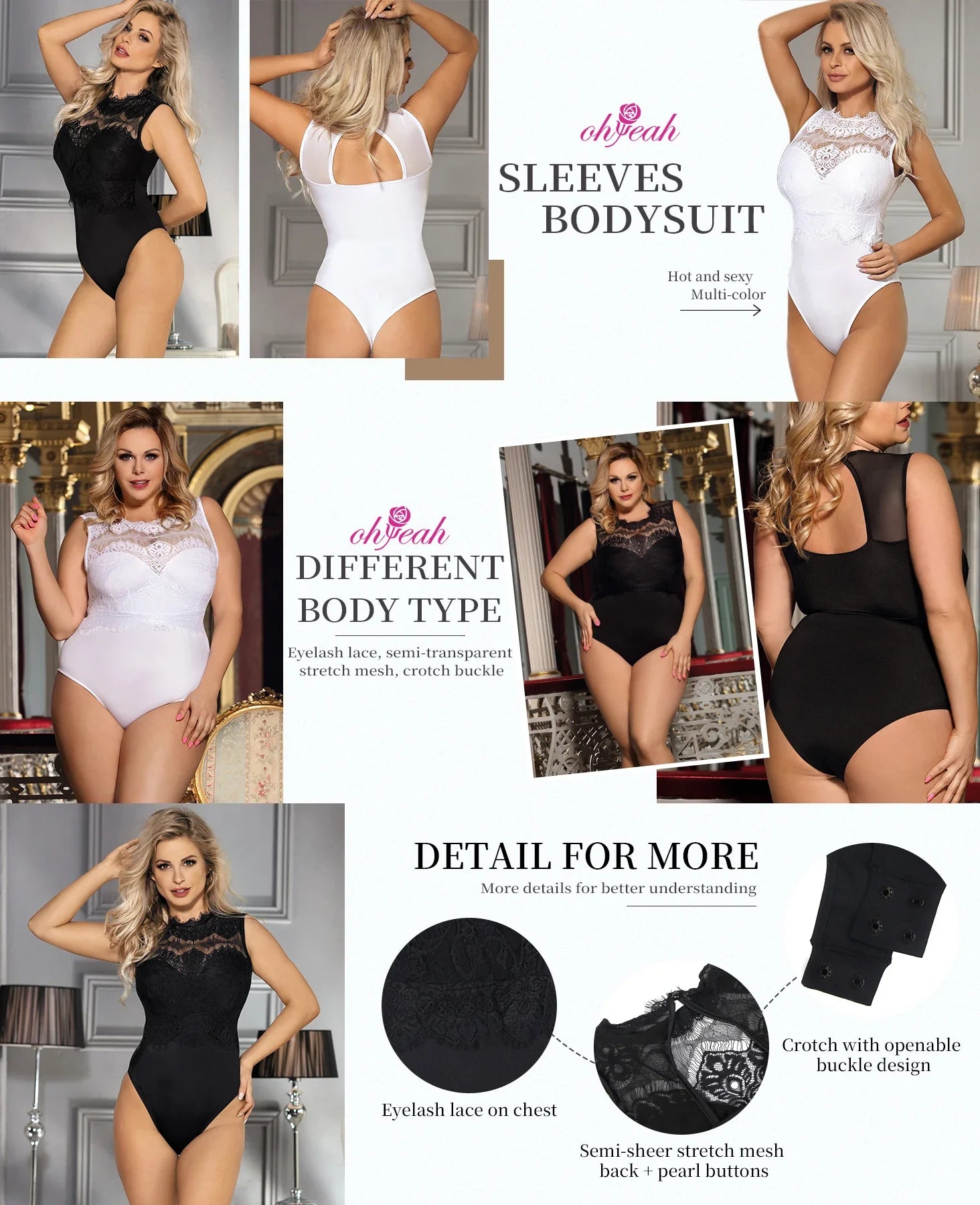 Big Size Lace Bodysuit Women Top Sexy Female Jumpsuits Lingerie Underwear Open Crotch Teddy Femme Overalls Hollow Body Suit 3XL