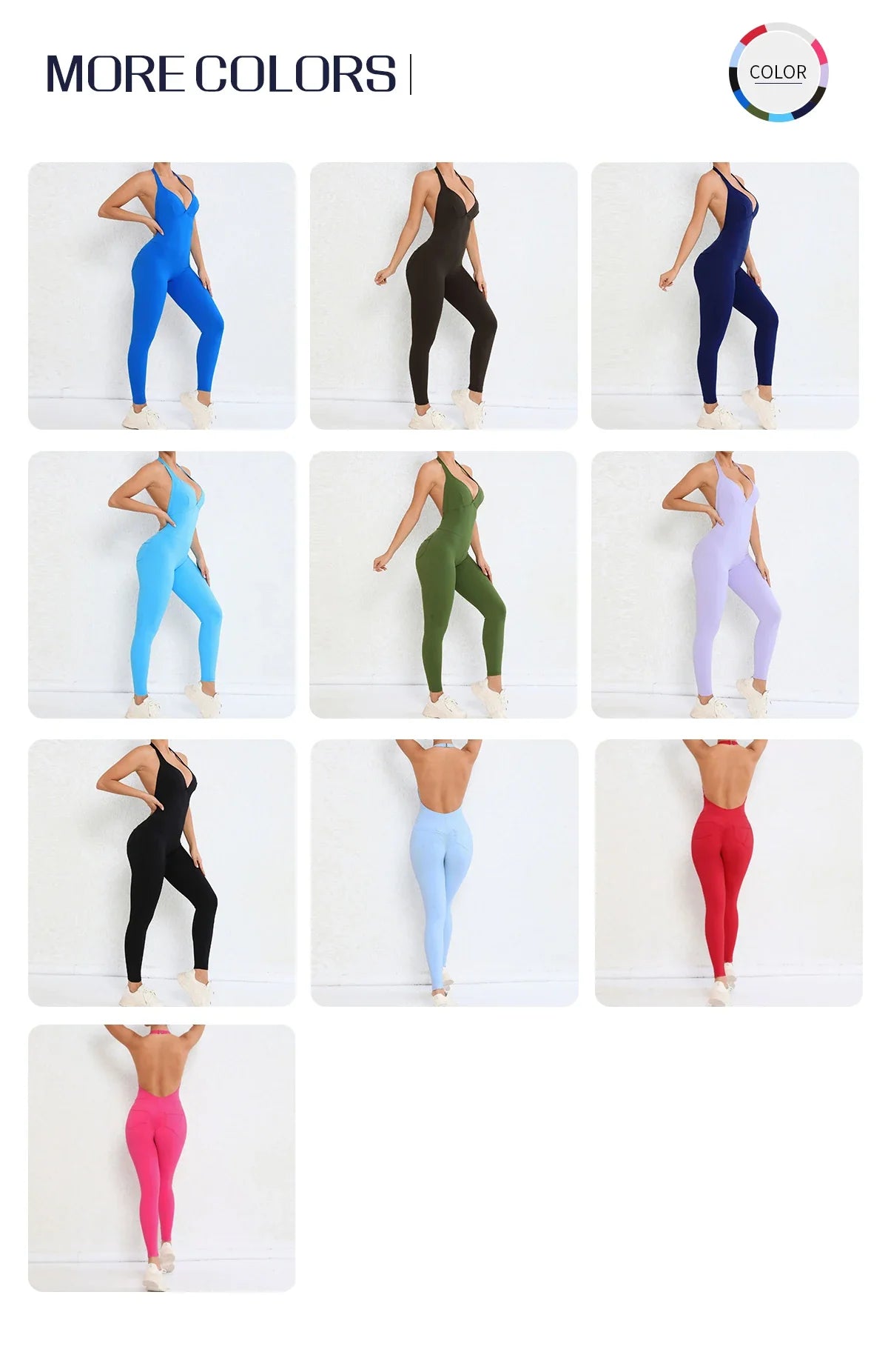 Backless Gym Jumpsuit Sport Overalls Women Nylon Yoga Workout Clothes for Women Fitness Clothing Gym Sets Womens Outfits
