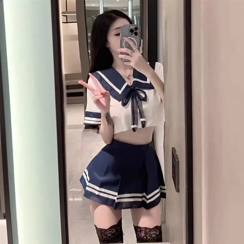 BOHOWAII Cheerleader Costume Schoolgirl Lingerie Dirndl School Girl Sexy Costumes Women Cosplay Halloween Disfraz Mujer Sexi