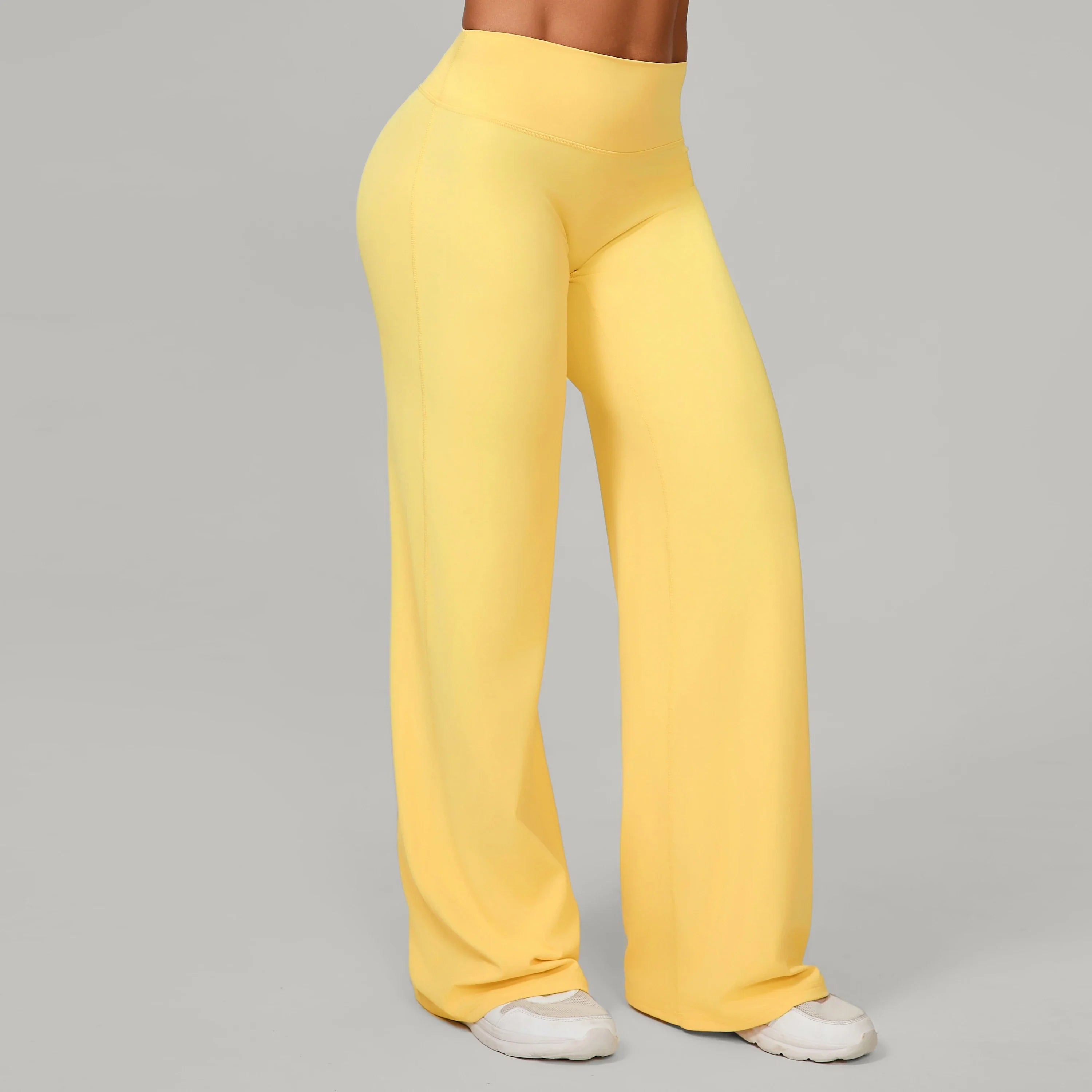 Women Straight Yoga Leg Bottoms Soft Stretchy Fabric Women's Yoga Pants GYM Sweat-Wicking Properties Running Sport Trousers
