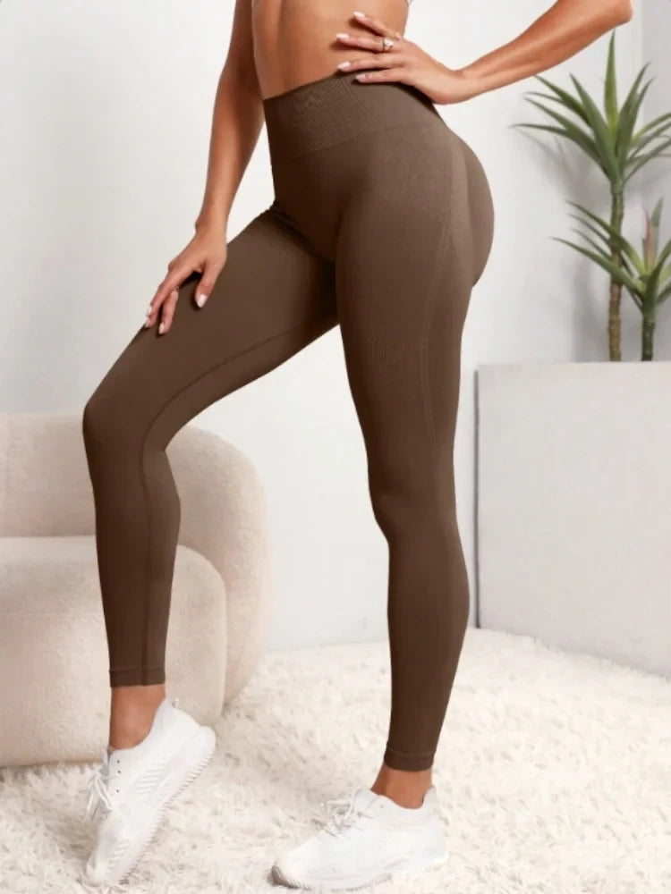 Women Gym Seamless Leggings Yoga Sports Pant Stretchy High Waist Fitness Sports Activewear Pants