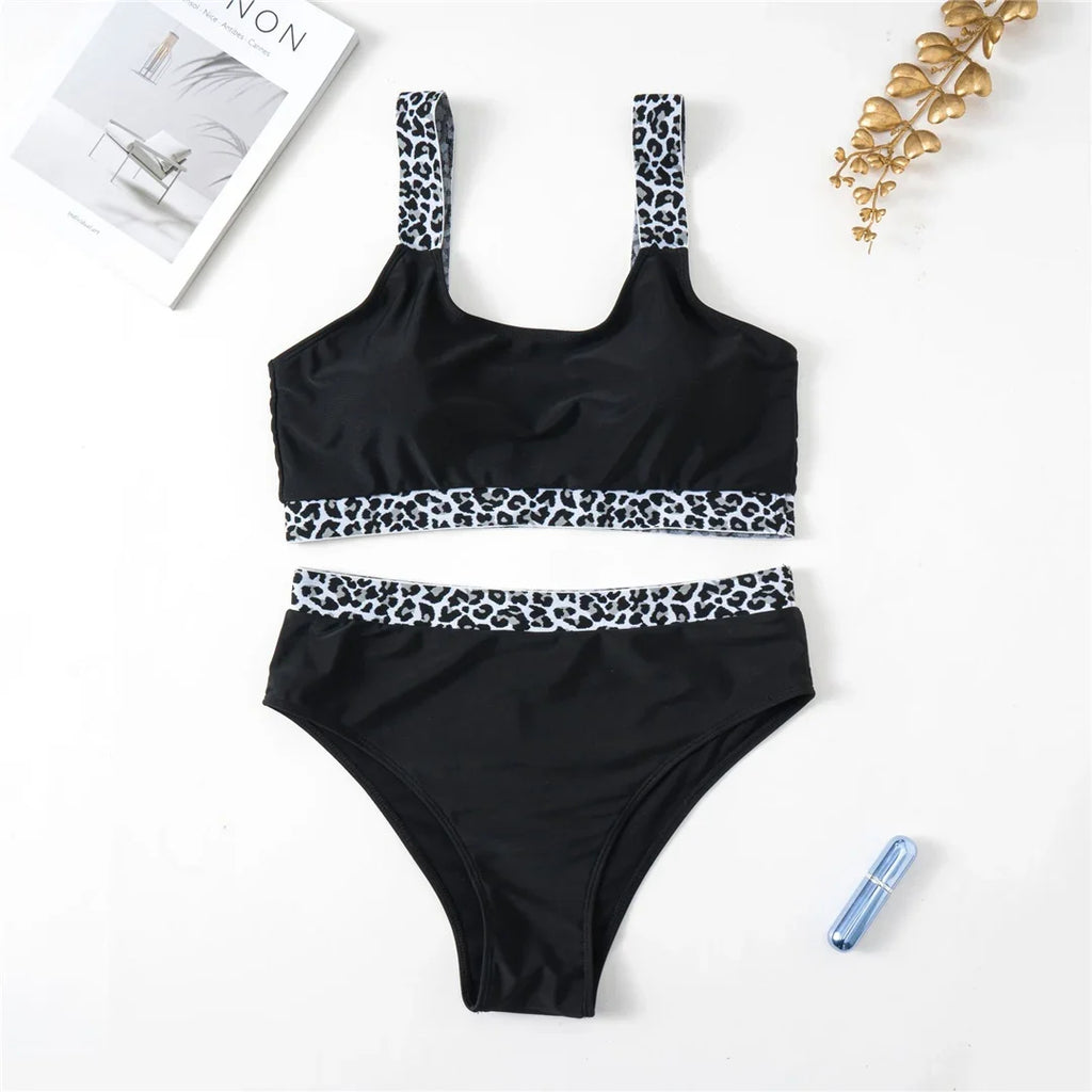0XL - 4XL Splicing Bikini Large Size Swimwear Plus Size Women Swimsuit Female Two-pieces Bikini set Bather Bathing Suit K3785