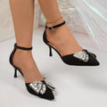 Pointed Toe Stiletto Single Shoes Hollow One Word Buckle Strap Sandals Women Spring 2026 New